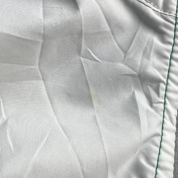 Vintage 90s Nike Windbreaker Zip Jacket White Green Swoosh Oversized Clima Fit - Picture 15 of 16